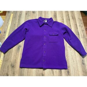 Hidden Bay Clothing Shirt Jacket Womens Size Medium Purple Button Up Long Sleeve
